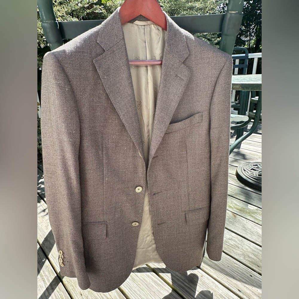 Brown Boggi Milano Zegna 3 Button Flap Pocket Sportcoat
